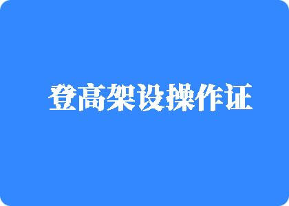 鸡巴捅小穴的网站登高架设操作证